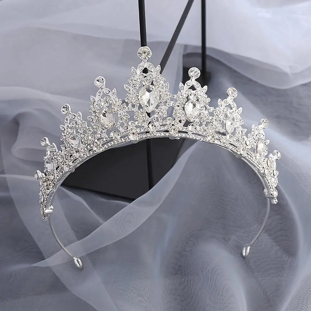 Shiny Rhinestone Luxury Wedding Crown Headbands for Hair Woman Brides Tiaras and Headdresses Stylish Versatile Jewelry