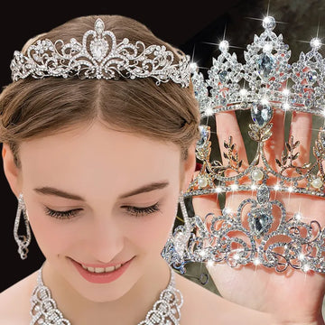 Elegancia Pearl Bridal Weddal Tiaras and Crowns Accesorios para el cabello nupcial Joyería para el cabello de la boda Tiara de diario.