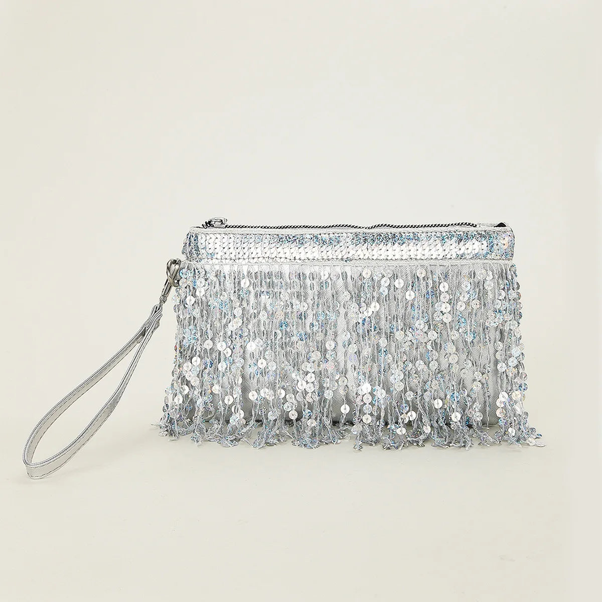 Moda gümüş metal akşam çantaları lüks tasarımcı bling pullar zincir debriyaj çantası çantaları ve çanta omuz trend kadın çantası