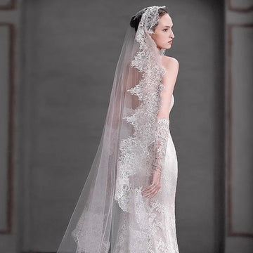 300cm White Black Bridal Veil Long Wedding Veils For Brides Evening Dinner Party Dress Women Girl Gifts Hair Accessories Jewelry