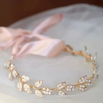 Gold Color Headband Hairband Leaf Headpiece Hairpin Bride Bridesmaids Hair Comb Pin Headdress Bridal Jewelry Wedding Accessories