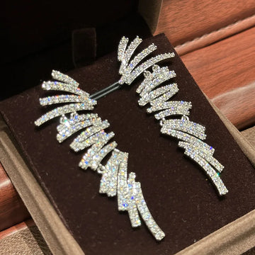 Luxury AAA Zircon Bridal Earrings Long Cubic Zirconia Wedding Earring For Women Brides Accessories Birthday Gifts Jewelry