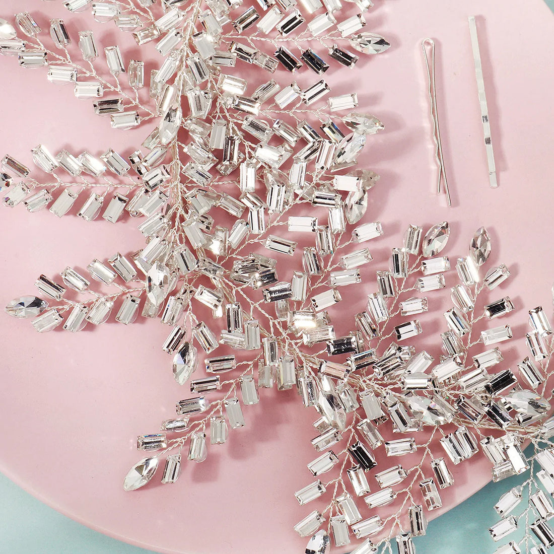 Crystal Rhinestones Headband Hairband Silver Color Headpiece For Brides Women Headdress Wedding Accessories Bridal Jewelry