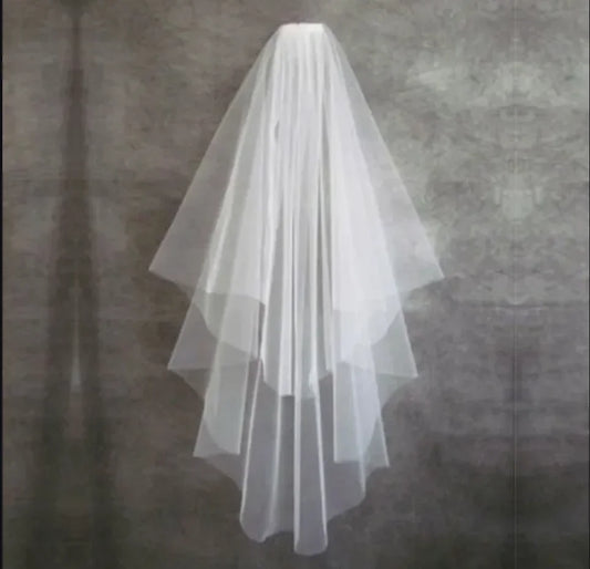 special offer Short Wedding Veil With Comb Cut Edge 2 Layers Simple Mariage Accessories 2024