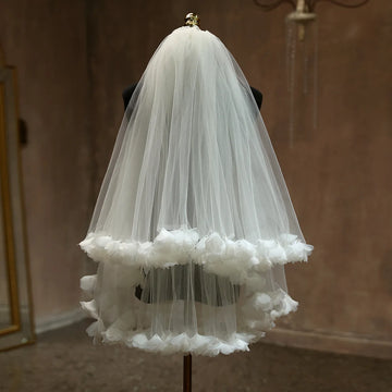 Flower Floral Bridal Veil Lace Wedding Veils For Evening Dinner Party Dress Women Girl Gift Hair Accessories Brides Jewelry