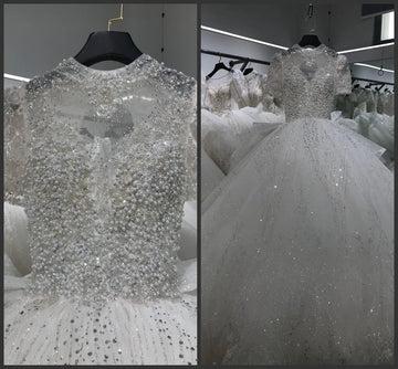 Kisswhite Xlove Collection Customized 7-15days Ship It Out 2025 High Neck Short Sleeves Bridal Wedding Dresses