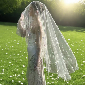 Pearl Bridal Veil Short Wedding Veils For Evening Dinner Party Dress Women Gift Hair Accessories Brides Jewelry
