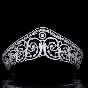 CZ Zirconia Tiaras and Crowns AAA Zircon Headband Brides Women Princess Queen Headpiece Wedding Accessories Bridal Hair Jewelry