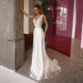 Graceful Wedding Dresses Glitter Voile Bridal Gowns Sleeveless Backless Robes For Formal Party Elegant Vestidos De Novia 2024 As pics CHINA