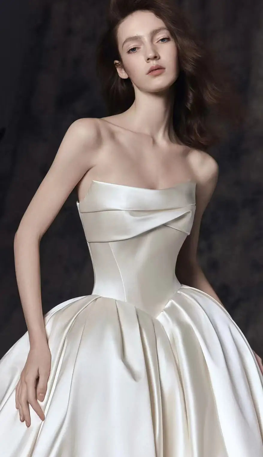 Kisswhitenovias Green Collection Customized Satin 1 show 2 styles bridal dresses long train 2026 wedding dresses