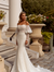 A-Line Backless New Wedding Dresses For Women Sexy Mermaid Off Shoulder Fluffy Long Sleeves Simple Slimming Mopping Bride Gowns