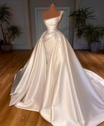 Сата 3 в 1 весільні сукні для жінок 2024 Перлина Русалка Знімний потяг Весільна сукня Принцеса VS05 Vestido de Novia