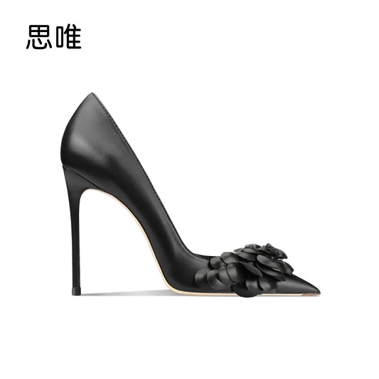 Kadın Ayakkabı Lüks Marka Orijinal Deri Klasik Yüksek Topuklu Tasarımcılar Ayakkabı Seksi Sinlu Ayak Pompaları Parti Düğün Ayakkabıları