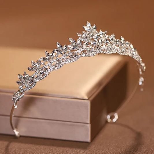Бароко -класична корона весільна наречена прості аксесуари для волосся солодкі для жінок