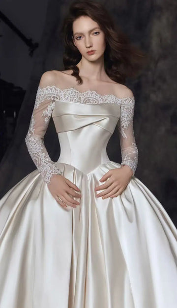 Kisswhitenovias Green Collection Customized Satin 1 show 2 styles bridal dresses long train 2026 wedding dresses