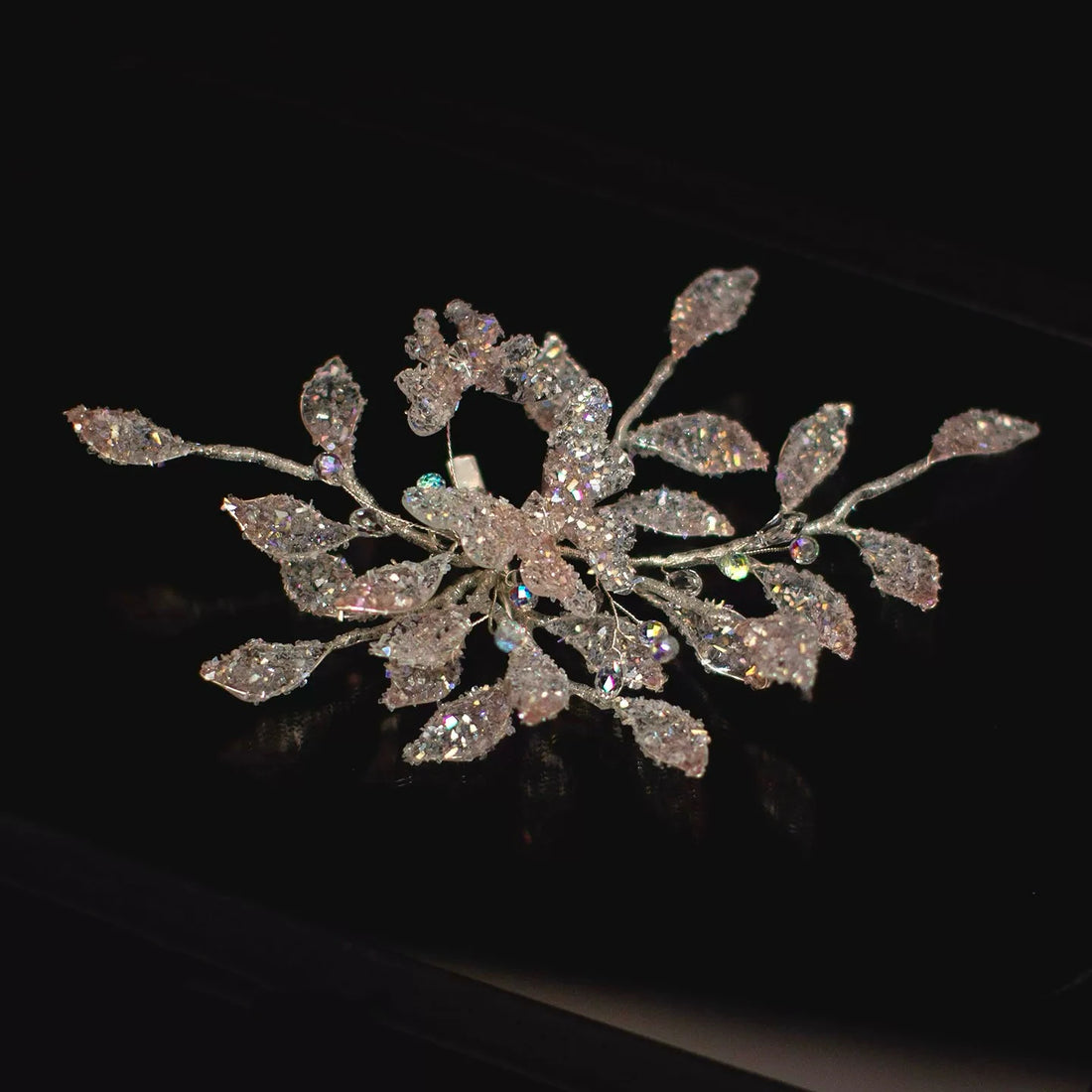 Bridal Jewelry Handmade Hair Pin Clip Silver Color Hairpin For Bride Women Prom Party Dinner Leaf Head Piece Wedding Accessories