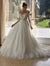 2026 Beads Sequined Wedding Dress Sheer Neck Long Sleeves Pearls A-line Bridal Gown Fashion Robe De Mariage for Bride