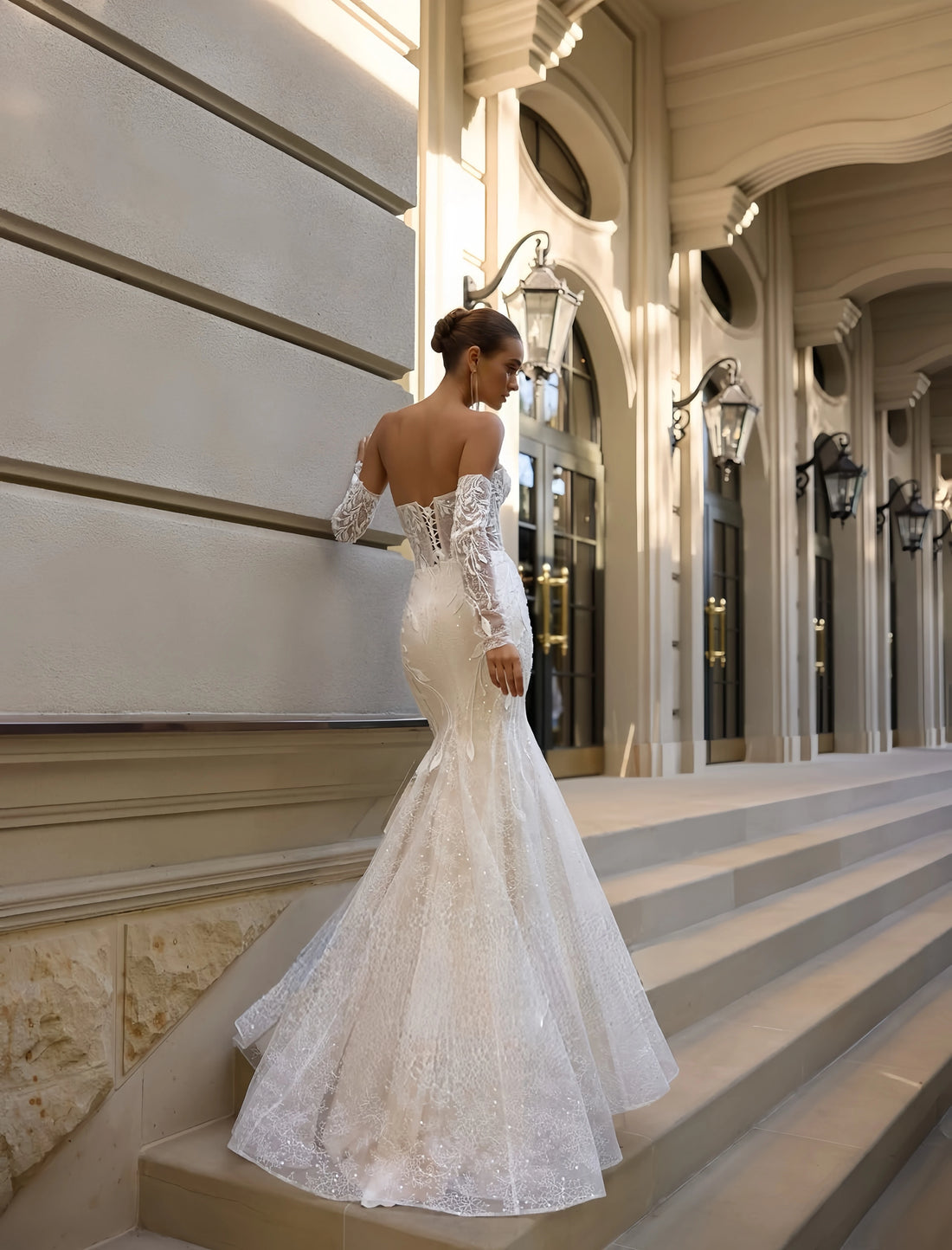 customized Sexy Lace Appliques Mermaid Wedding Dresses 2025 Detachable Sleeves Sweetheart Bridal Dress Vestido de novia