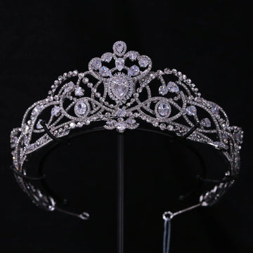 Bridal Hair Jewelry Crystal Zirconia Tiaras Crowns Zircon Rhinestones Headband Brides Pageant Prom Headpiece Wedding Accessories