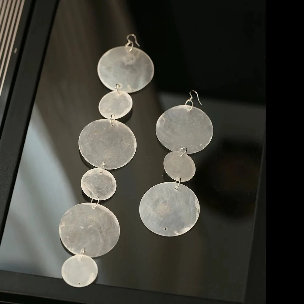 Long Shell Bridal Veil Earrings Lace Wedding Veils For Evening Dinner Party Dress Women Gift Hair Accessories Brides Jewelry