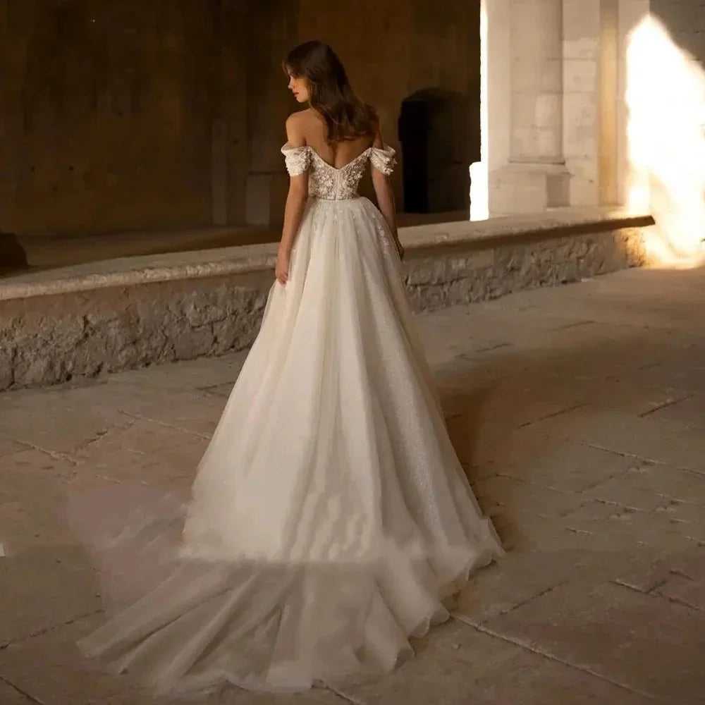 Customized Sweetheart Mermaid Elegant Wedding Dresses Detachable Train Robe De Mariee Off The Shoulder Vestido De Novia