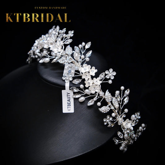 NE Handmade Bridal Tartnal Views Hojas de cristal Joya de moda Joyas para mujeres Accesorios de boda