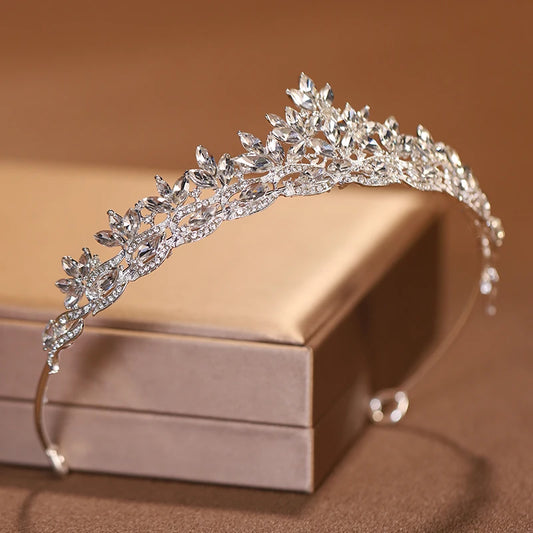 Itacazzo gelin şapkası gümüş renkli kadın moda düğün tacı doğum günü tiaras