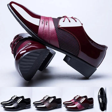 Fashion New British Men's Leather Chaussures Classic Homme pointu Points de mariage Formelles Chaussures Fortes masculines Chaussures robes Lace Up