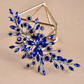 Floralbride Handmade Trendy Alloy Blue Opal Crystal Rhinestones Bridal Hair comb Wedding Headpieces Women Girls Hair Jewelry 1733 Blue