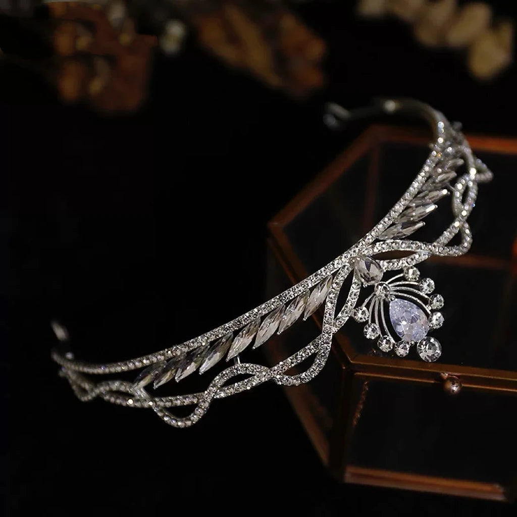 Bridal Hair Jewelry Headband Headpiece Birthday Gift Hairband Brides Women Rhinestones Zircon Crown Tiara Wedding Accessories