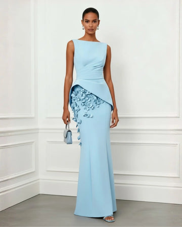 Elegant Dress High Neck Evening Dress Cocktail Dress Formal Prom Wedding Party Dress Long Sleeves