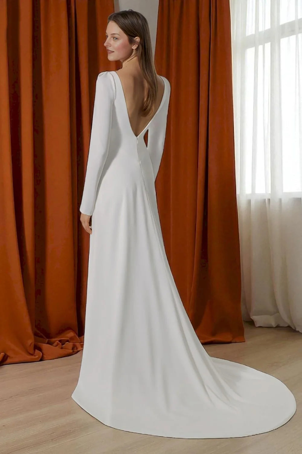 Vintage Mermaid Wedding Dresses Women 2026 V Neck Long Sleeves Vestido De Noiva Bridal Dress Women's Bride Dresses Customized