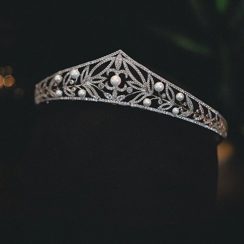 Bridal Hair Jewelry Cubic Zirconia Tiaras and Crowns AAA Zircon Diadem For Bride Women Pageant Prom Headband Wedding Accessories