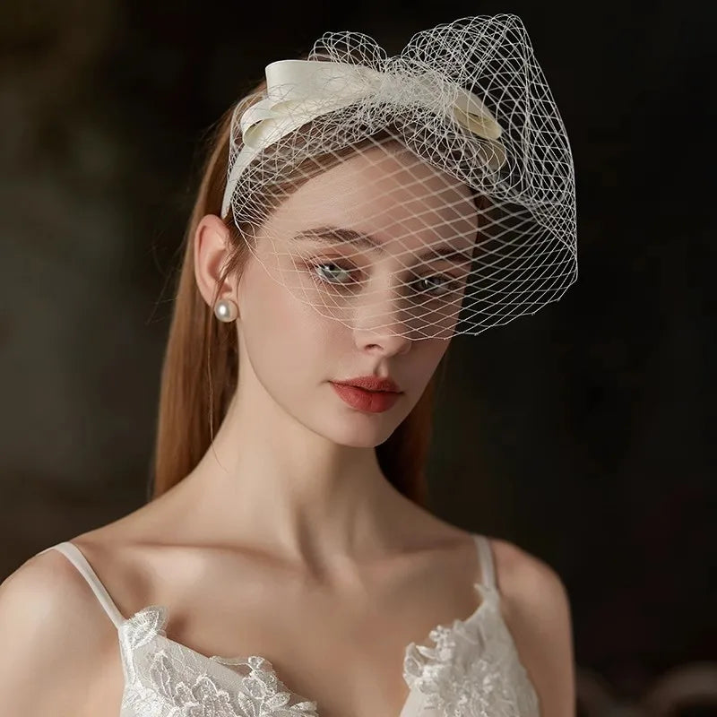 Bridal Hair Jewelry Veil Headbands Hairbands Headpieces For Brides Women Girl Party Dinner Dress Headwear Wedding Accessories
