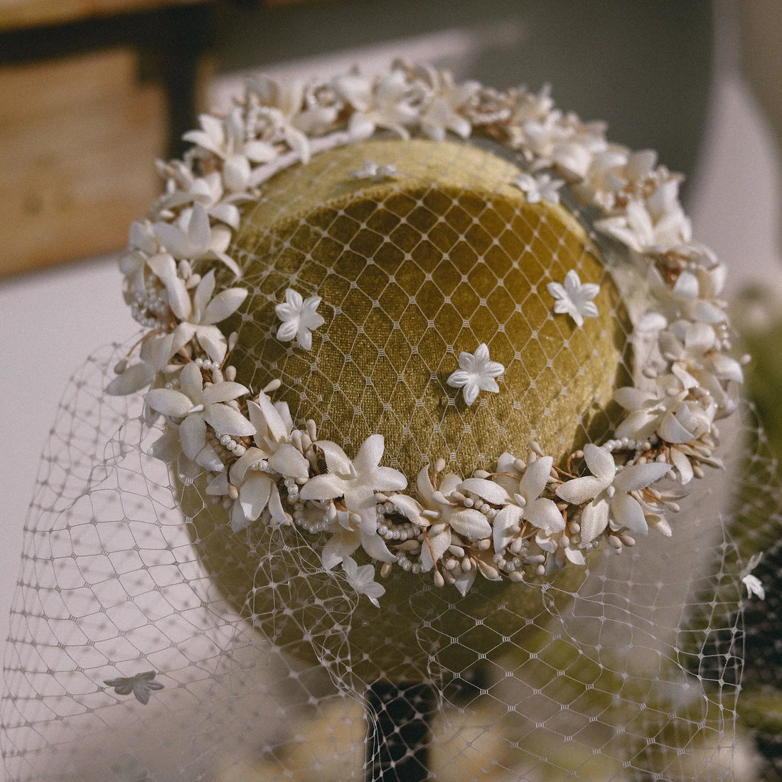 Flower Headband Headpiece Veil Lace Hairband For Bride Women Dinner Dress Headdress Headwear Wedding Accessories Bridal Jewelry